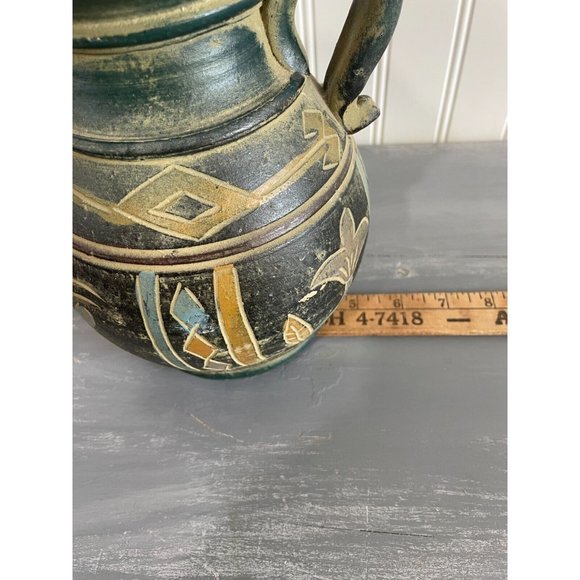 Earthenware Jug From River Junction Pottery Works Rustic Handmade Pottery - Picture 9 of 9